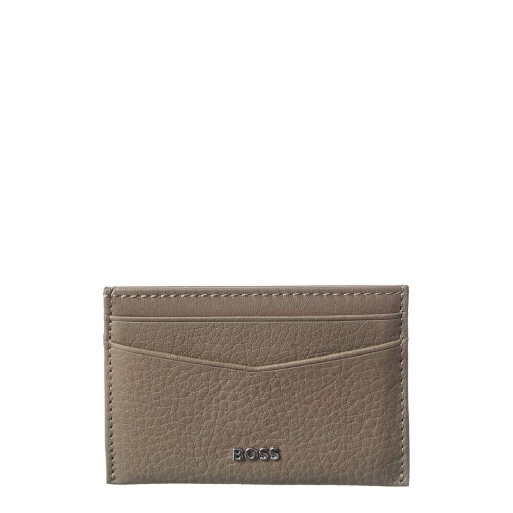 Hugo Boss New Crosstown Leather Card Case, Grey